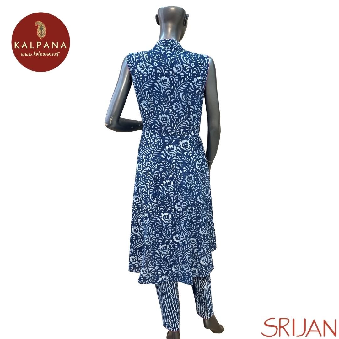 Indigo Small Kalidaar Pure Cotton Co-ord Set