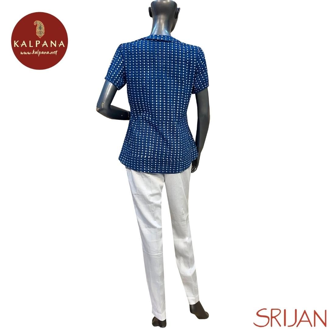 Indigo A Line Pure Cotton Top