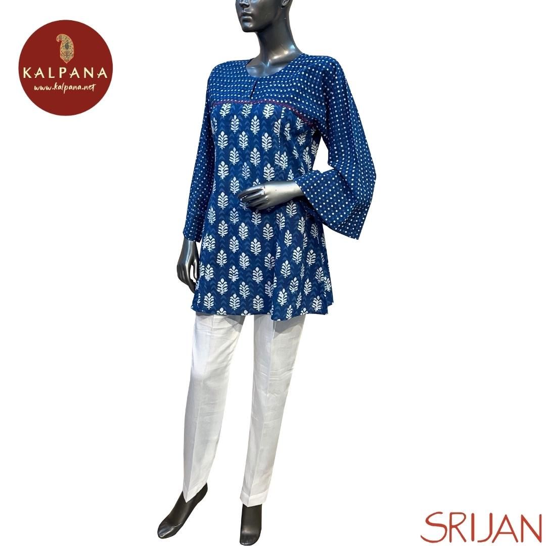 Indigo Princess Line Pure Cotton Top