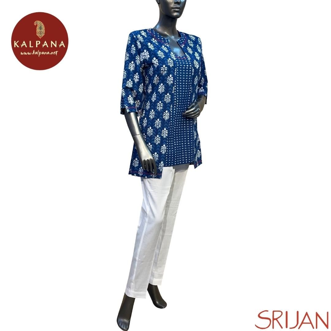 Indigo Princess Line Pure Cotton Top