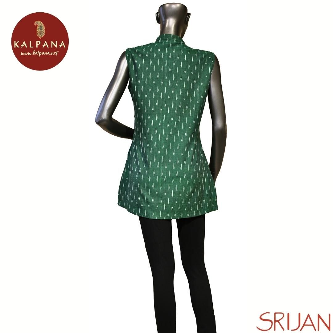 Ikat A Line Pure Cotton Top - Kalpana