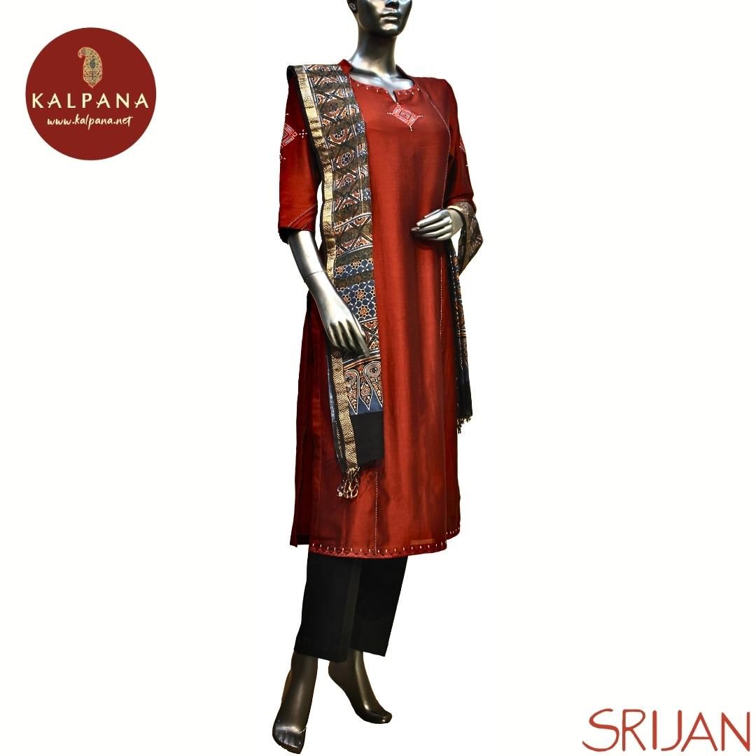 Ajrakh Princess Line Pure Chanderi Salwar Kameez