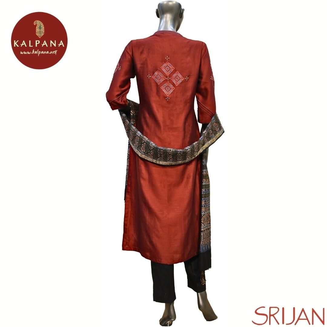 Ajrakh Princess Line Pure Chanderi Salwar Kameez