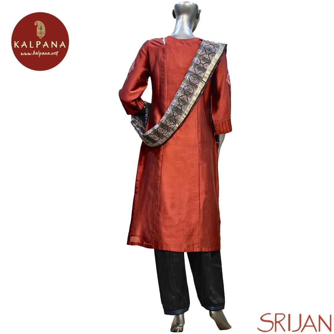 Ajrakh Princess Line Pure Chanderi Salwar Kameez