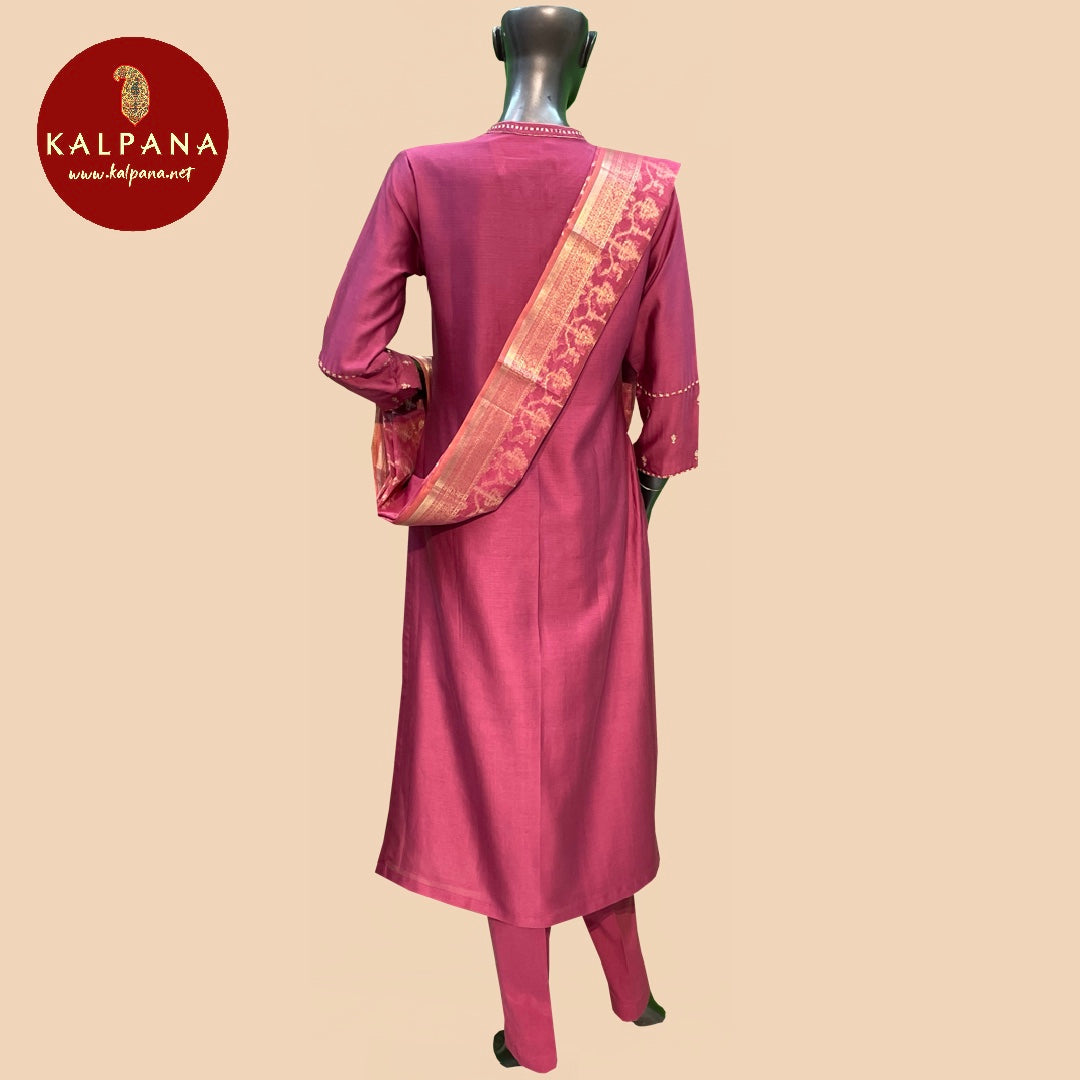 Benarsi A Line Pure Chanderi Salwar Kameez - Kalpana