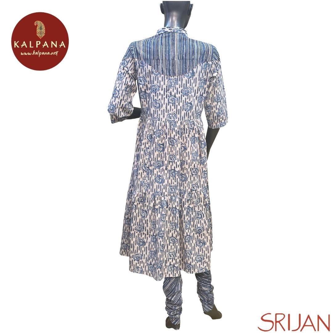 Kalamkari Small Kalidaar Pure Cotton Co-ord Set - Kalpana
