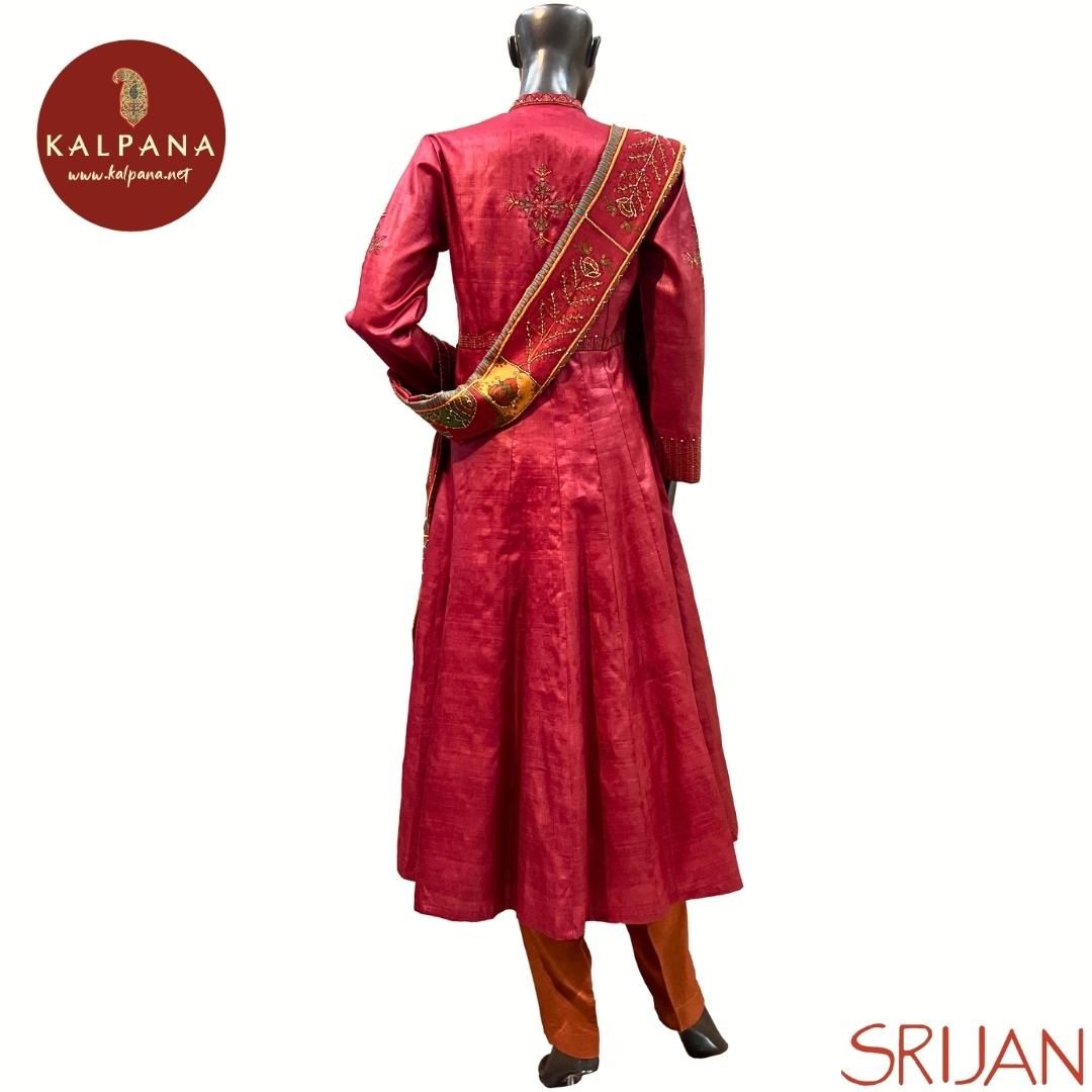 Madhubani Large Kalidaar Pure Tussar Salwar Kameez