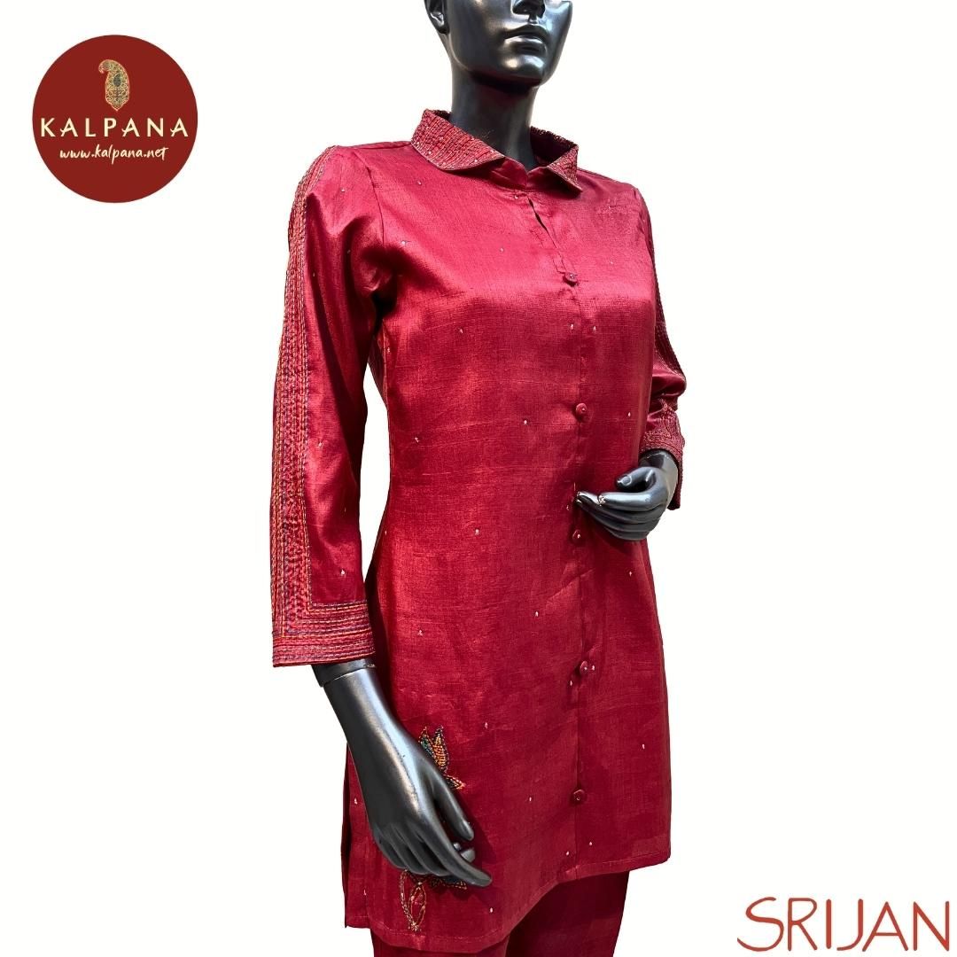 Madhubani A Line Pure Tussar Co-ord Set