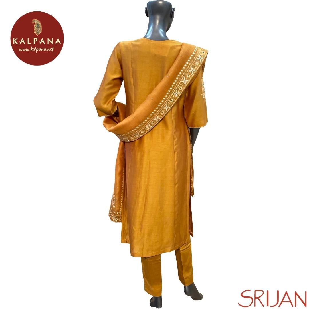 Chikkankari Princess Line Pure Chanderi Salwar Kameez