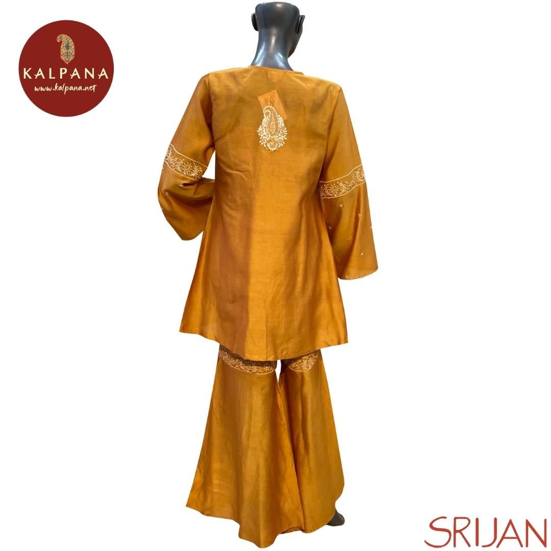 Chikkankari Princess Line Pure Chanderi Salwar Kameez