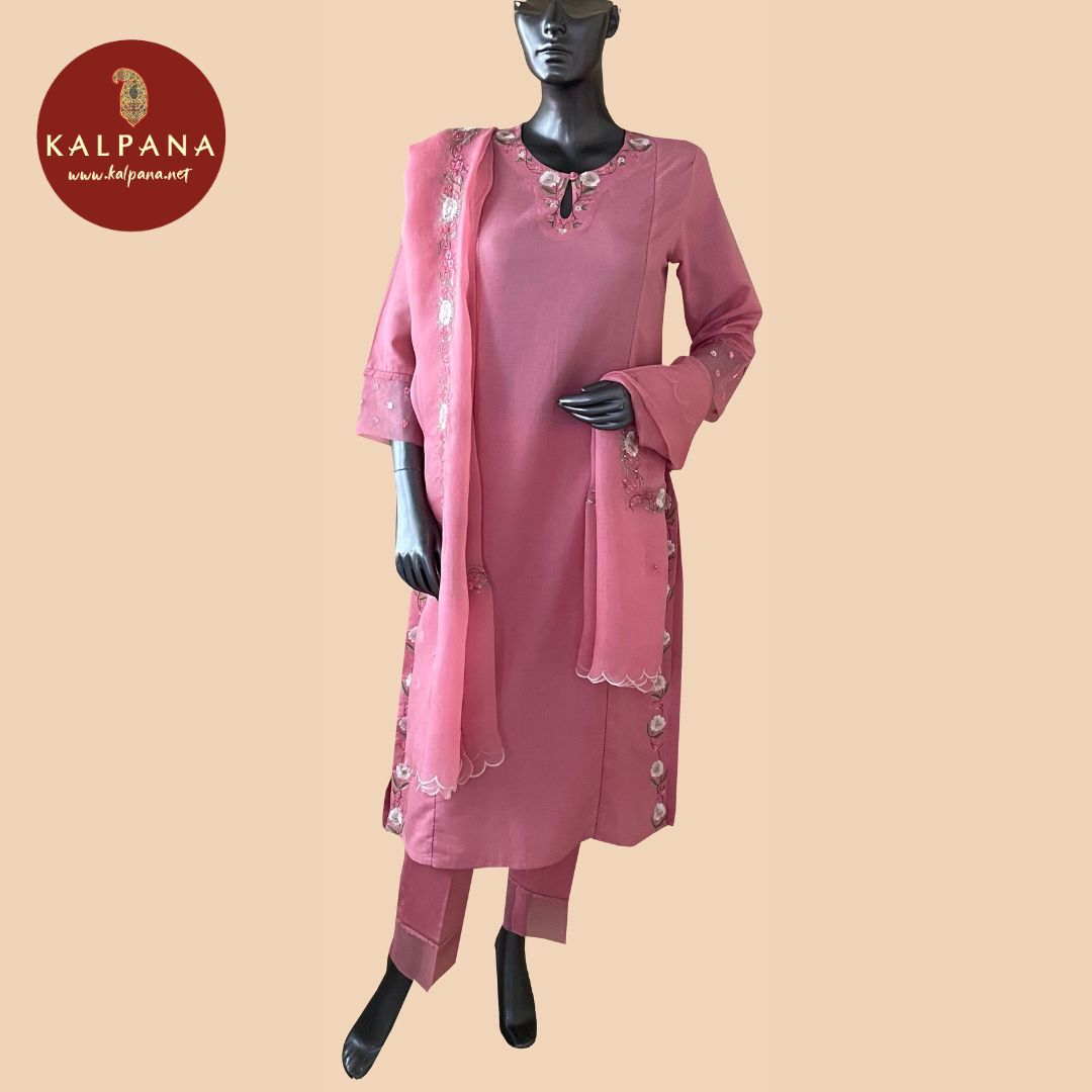 Top : Parsi Gara Princess Line Pure Linen Shirt with Front Embroidery. The Neckline is Embroidered
Dupatta: It comes with Self matched Rose Pink color Embroidered Parsi Organza Dupatta.
Bottom : The Cotton Satin Pant is Rose Pink.
Perfect for Semi Formal Wear. Recommended for Summer season(s). Dry Clean Only
Country Of Origin:India
Weight: 750 gms
