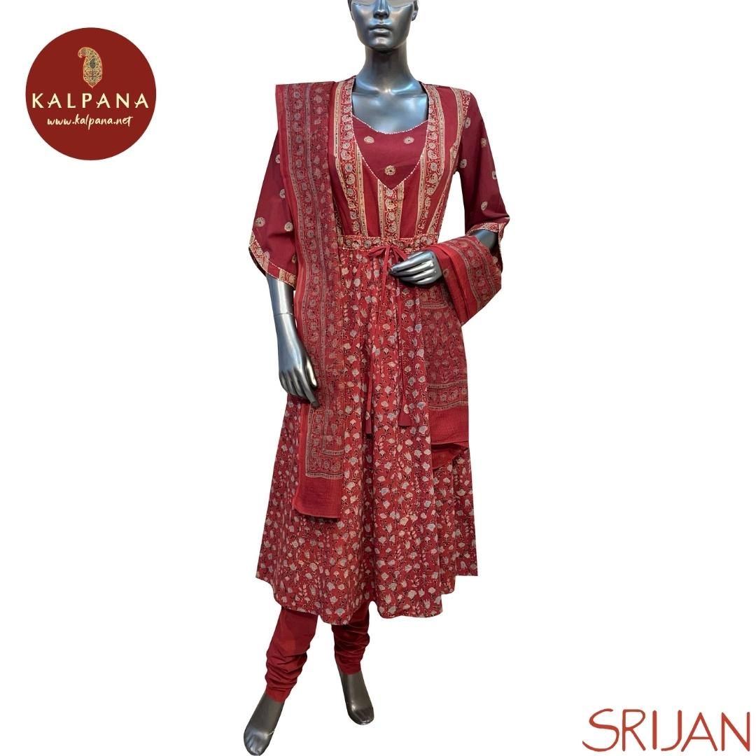 Top : Ajrakh Small Kalidaar Pure Cotton Shirt with All Over Printed and Printed Border. The Neckline is Round
Dupatta: It comes with Self matched Maroon Red color Printed Ajrak Silk Kota Dupatta with Printed Border.
Bottom : The Cambric Chudidaar is Maroon Red.
Perfect for Semi Formal Wear. Recommended for Summer season(s). Dry Clean Only
Country Of Origin:India
Weight: 450 gms