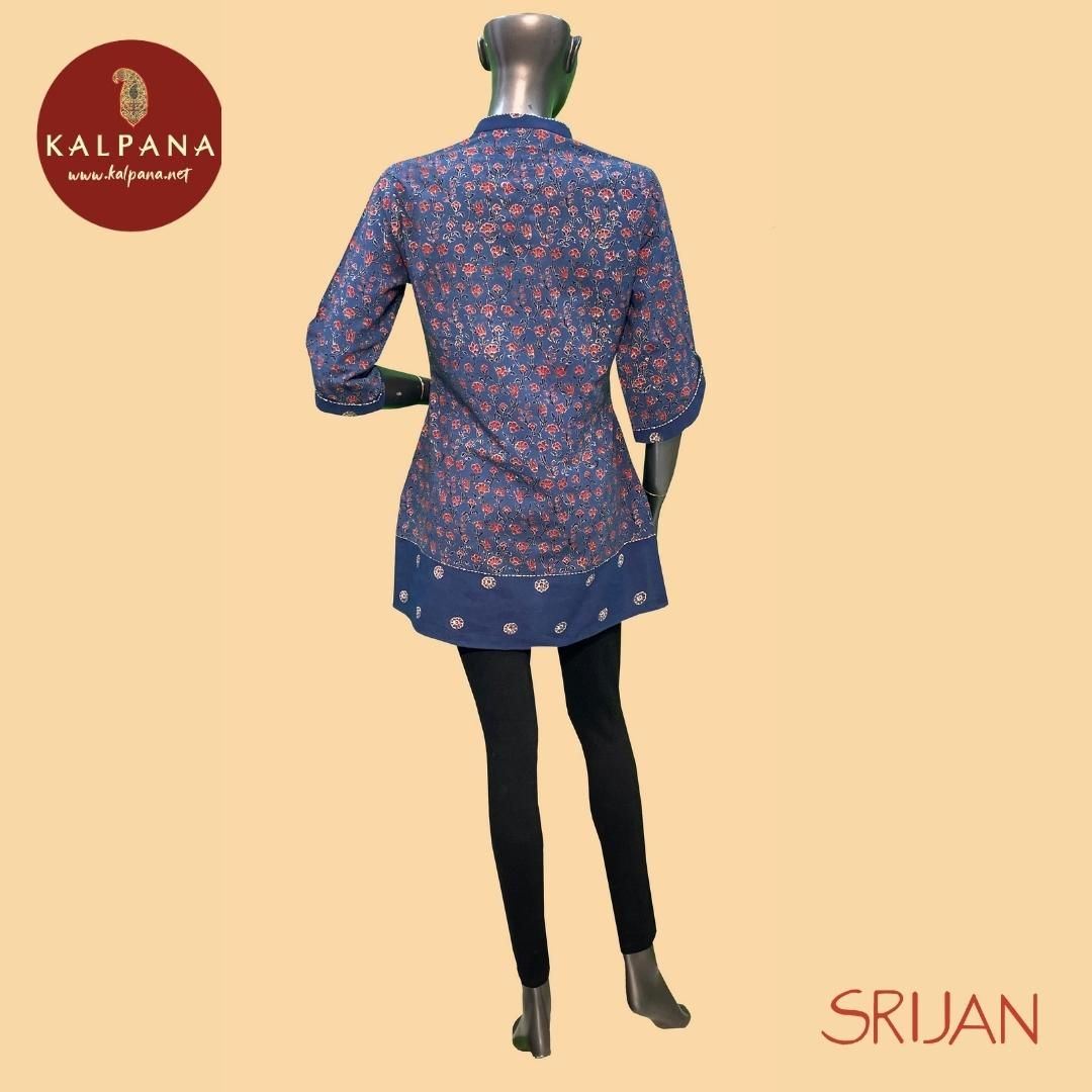 Ajrakh Angarakha Pure Cotton Top - Kalpana