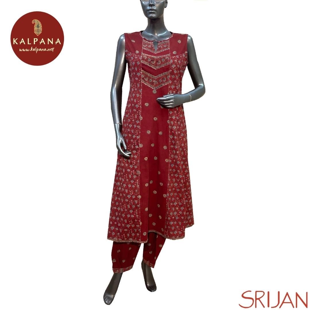 Top : Ajrakh Princess Line Pure Cotton Shirt with All Over Printed and Self Border.
Bottom : The Cotton Salwar is Maroon Red.
Perfect for Semi Formal Wear. Recommended for Summer season(s). Dry Clean Only
Country Of Origin:India
Weight: 300 gms