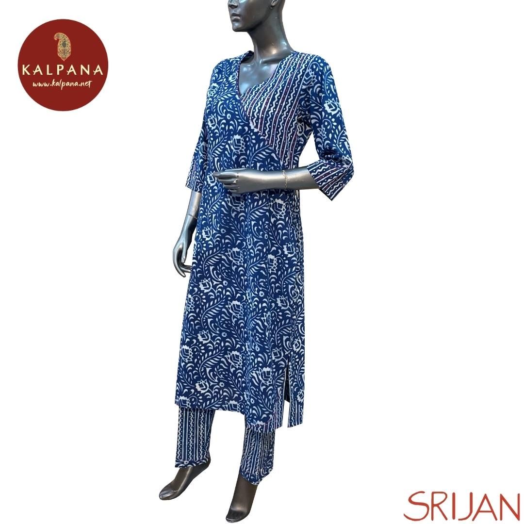 Indigo A Line Pure Cotton Co-ord Set