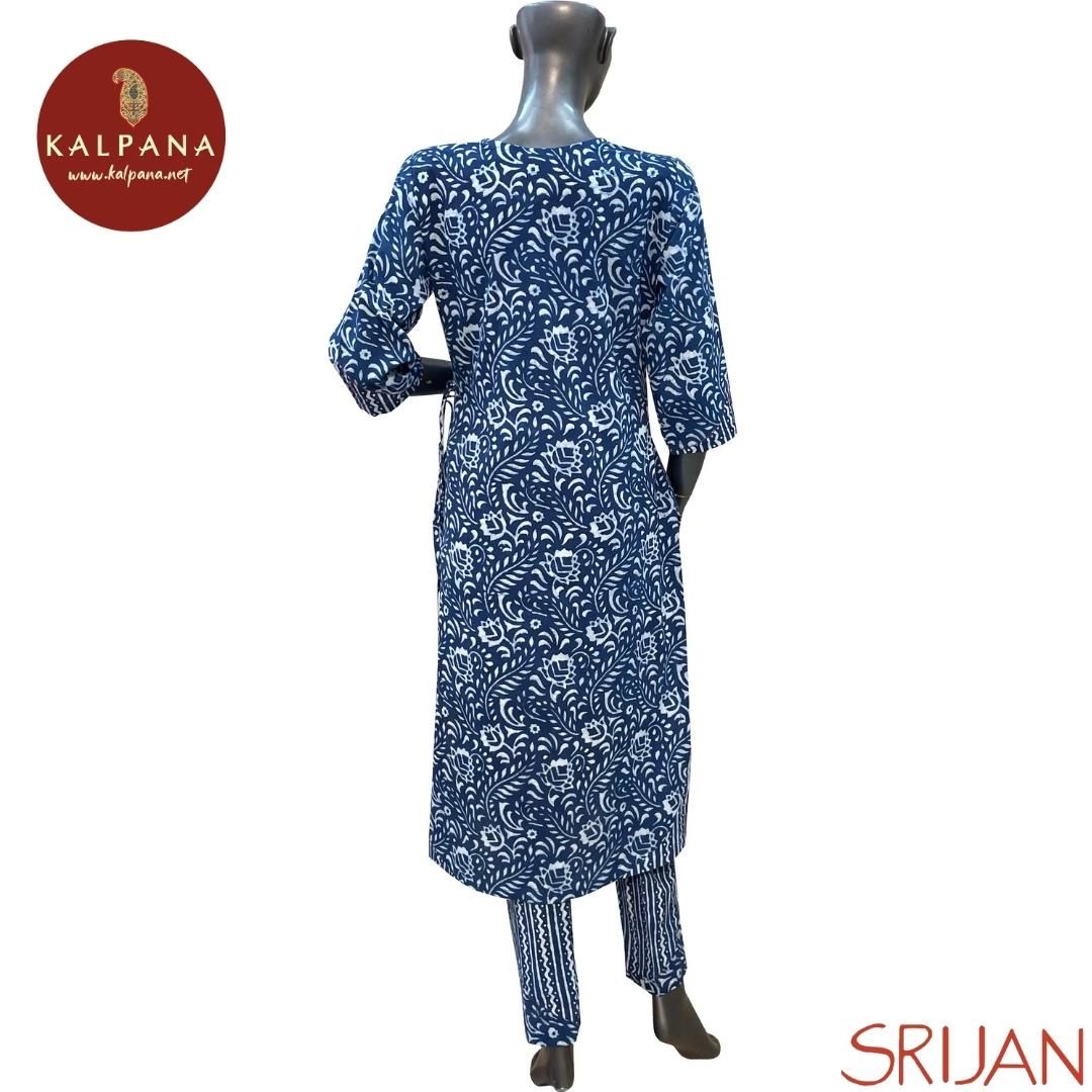Indigo A Line Pure Cotton Co-ord Set