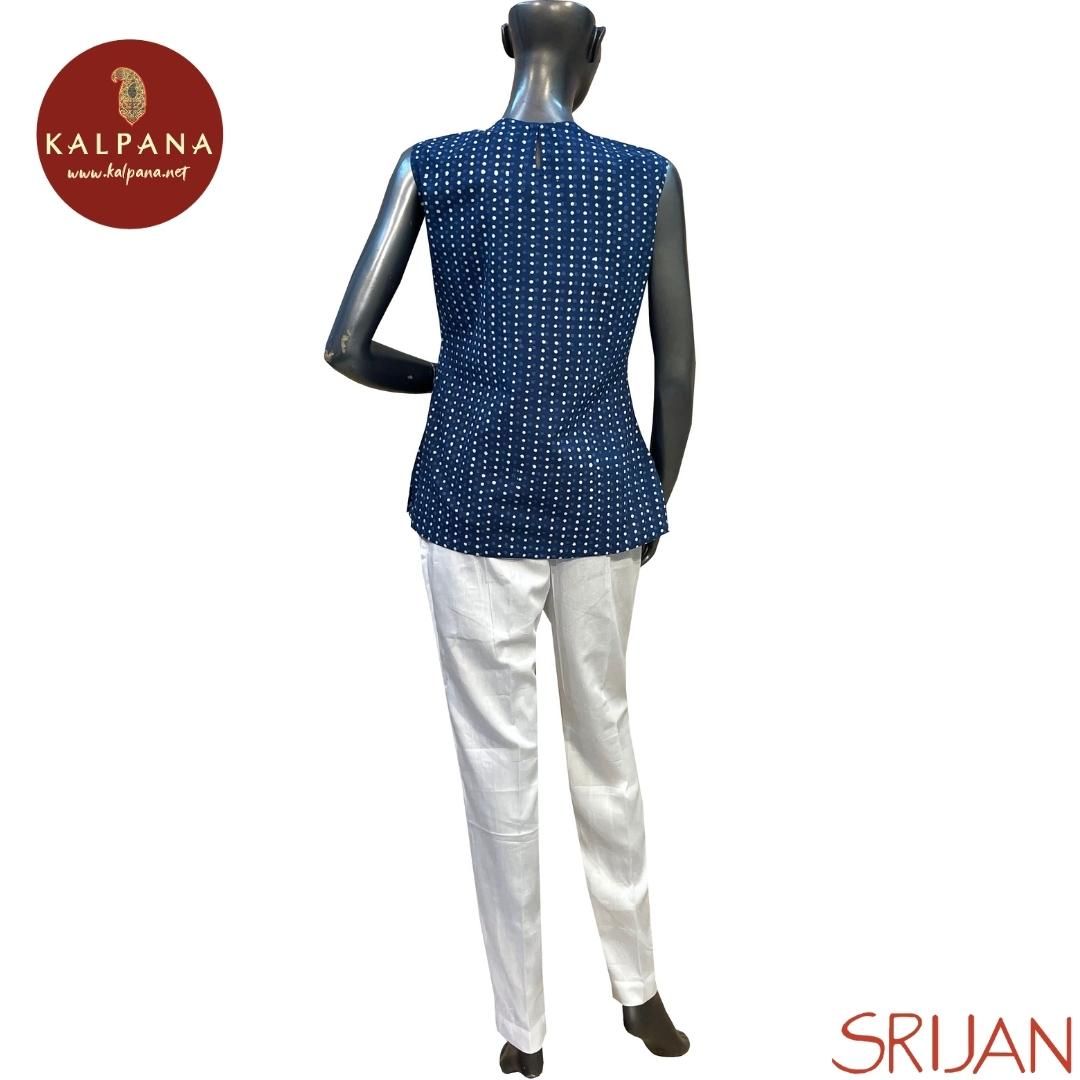 Indigo A Line Pure Cotton Top