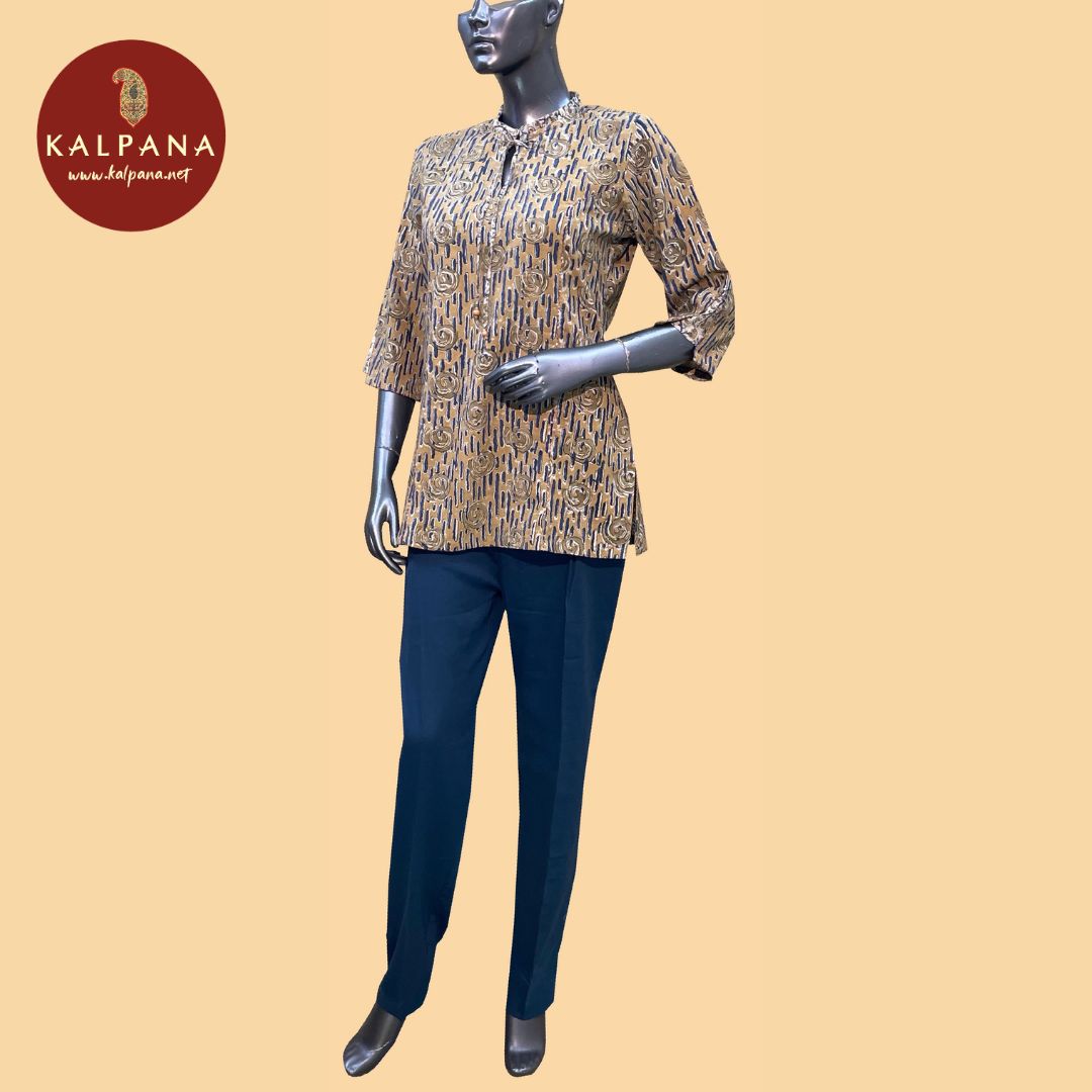 Kalamkari Short Princess Line Pure Cotton Top