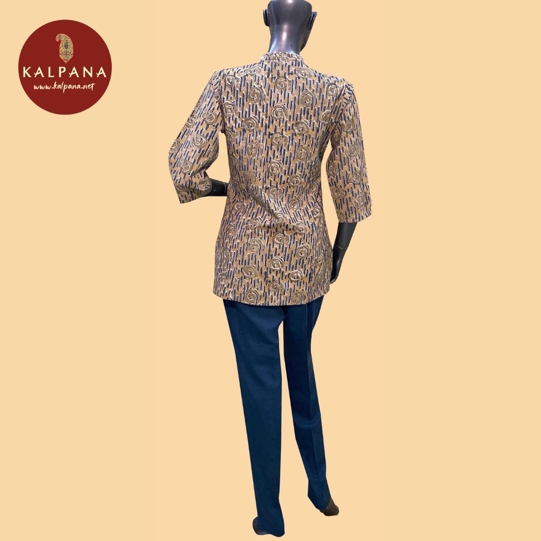 Kalamkari Short Princess Line Pure Cotton Top