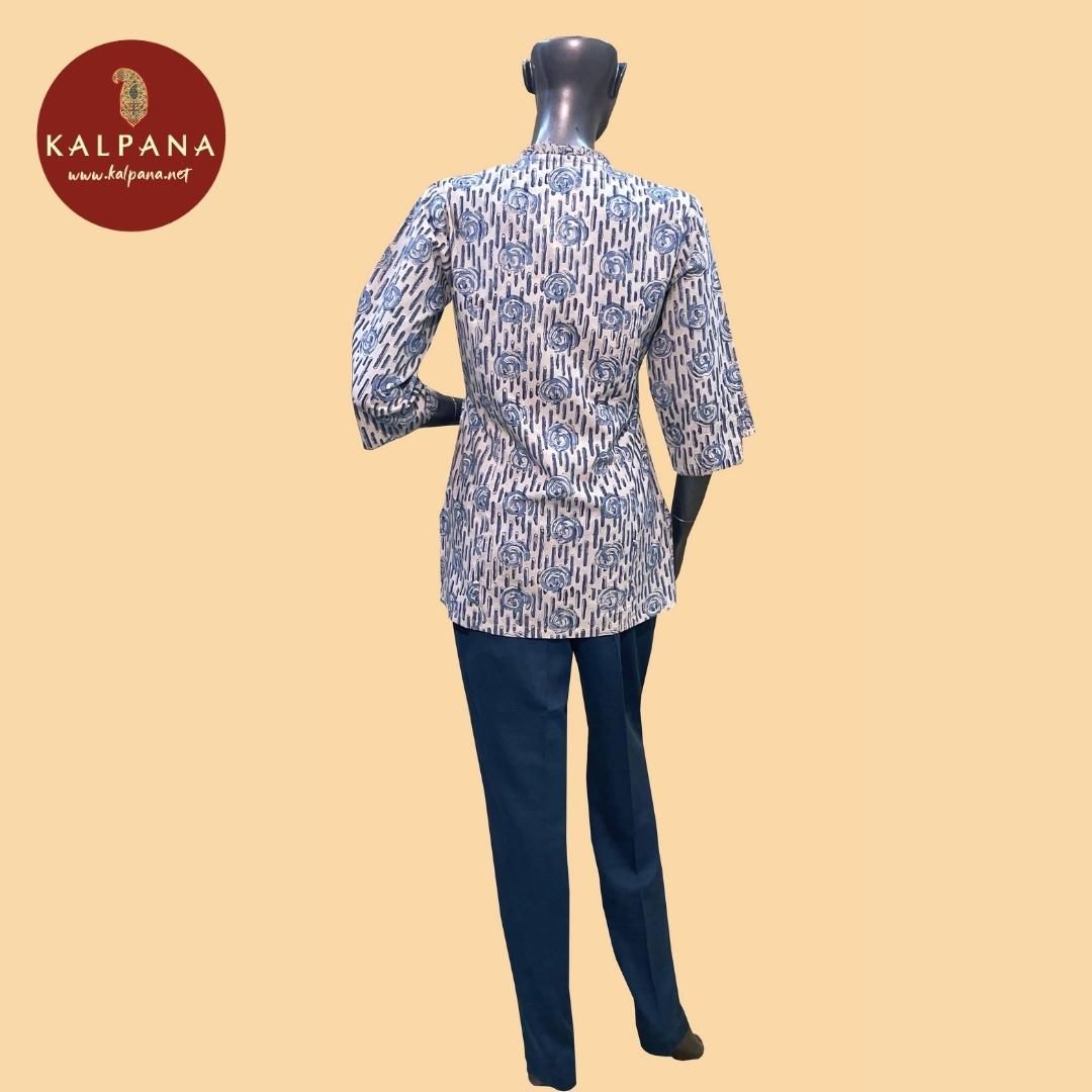 Kalamkari Princess Line Pure Cotton Top - Kalpana
