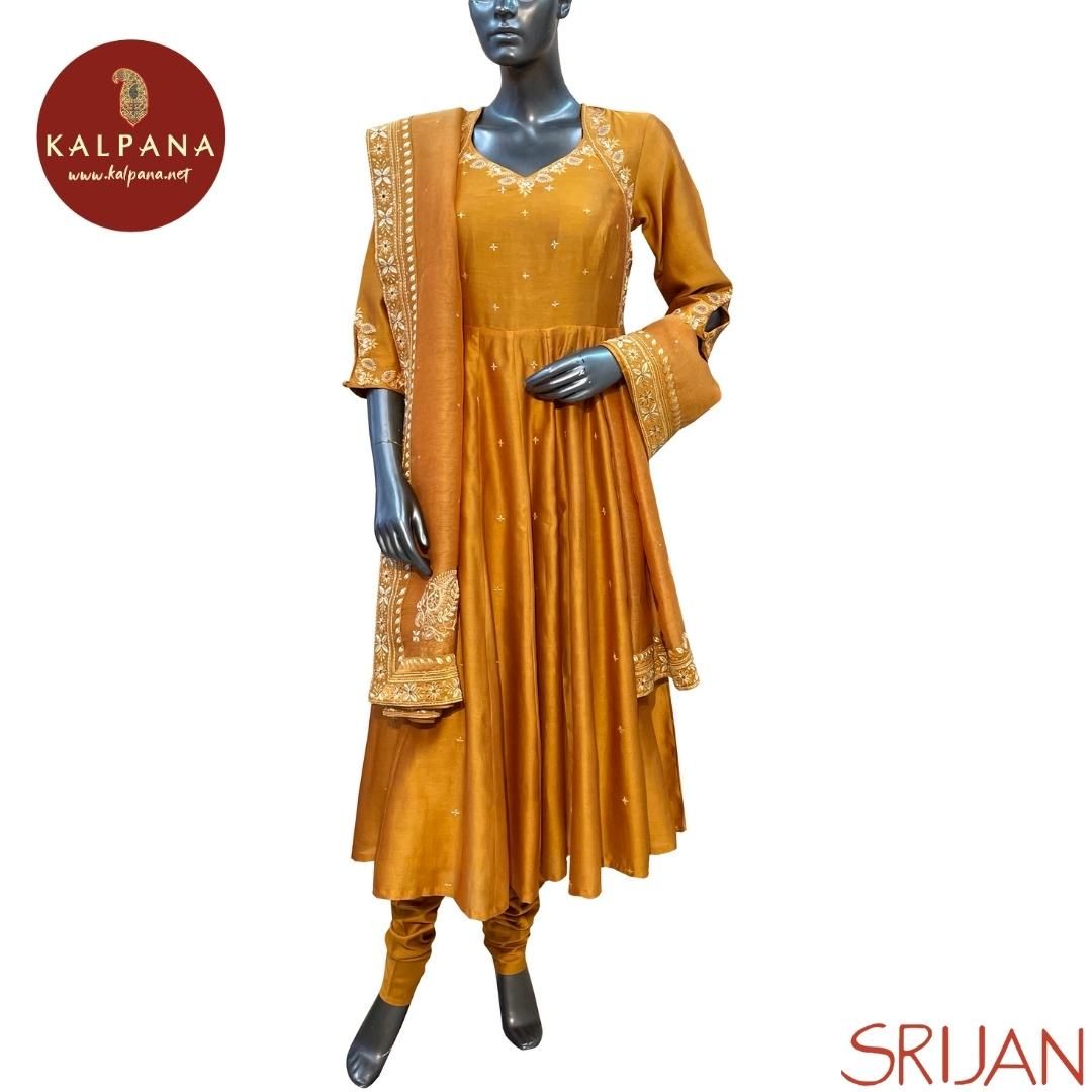 Top : Chikkankari Large Kalidaar Pure Chanderi Shirt with All Over Embroidery and Embroidered Border. The Neckline is U Neck
Dupatta: It comes with Self matched Mustard Yellow color Embroidered Chikkan Super Net Dupatta with Embroidered Border.
Bottom : The Cotton Satin Chudidaar is Mustard Yellow.
Perfect for Semi Formal Wear. Recommended for Summer season(s). Dry Clean Only
Country Of Origin:India
Weight: 450 gms