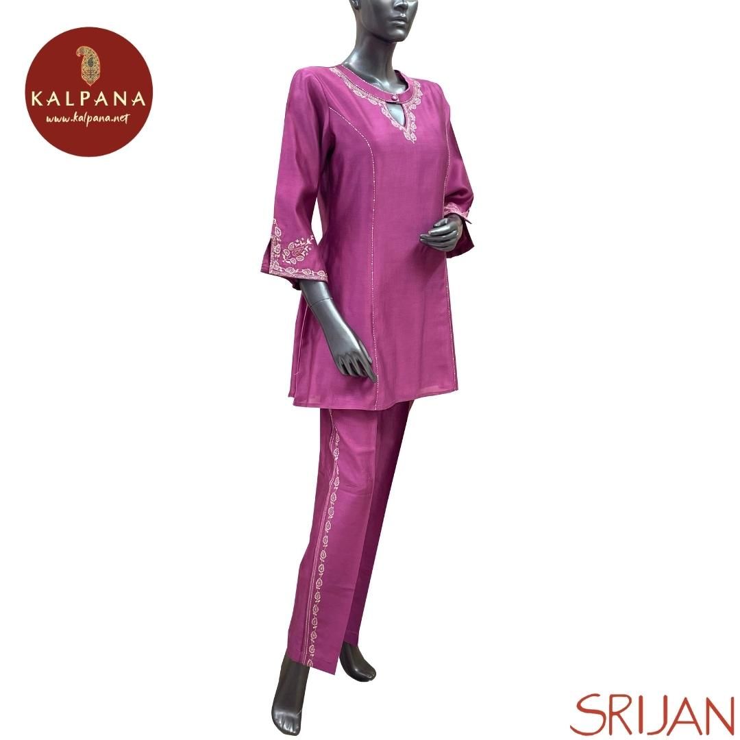 Chikkankari Princess Line Pure Chanderi Co-ord Set