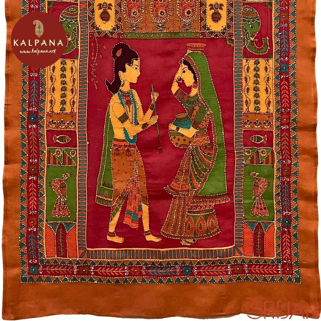 Madhubani Jacket with In Shirt Pure Tussar Salwar Kameez