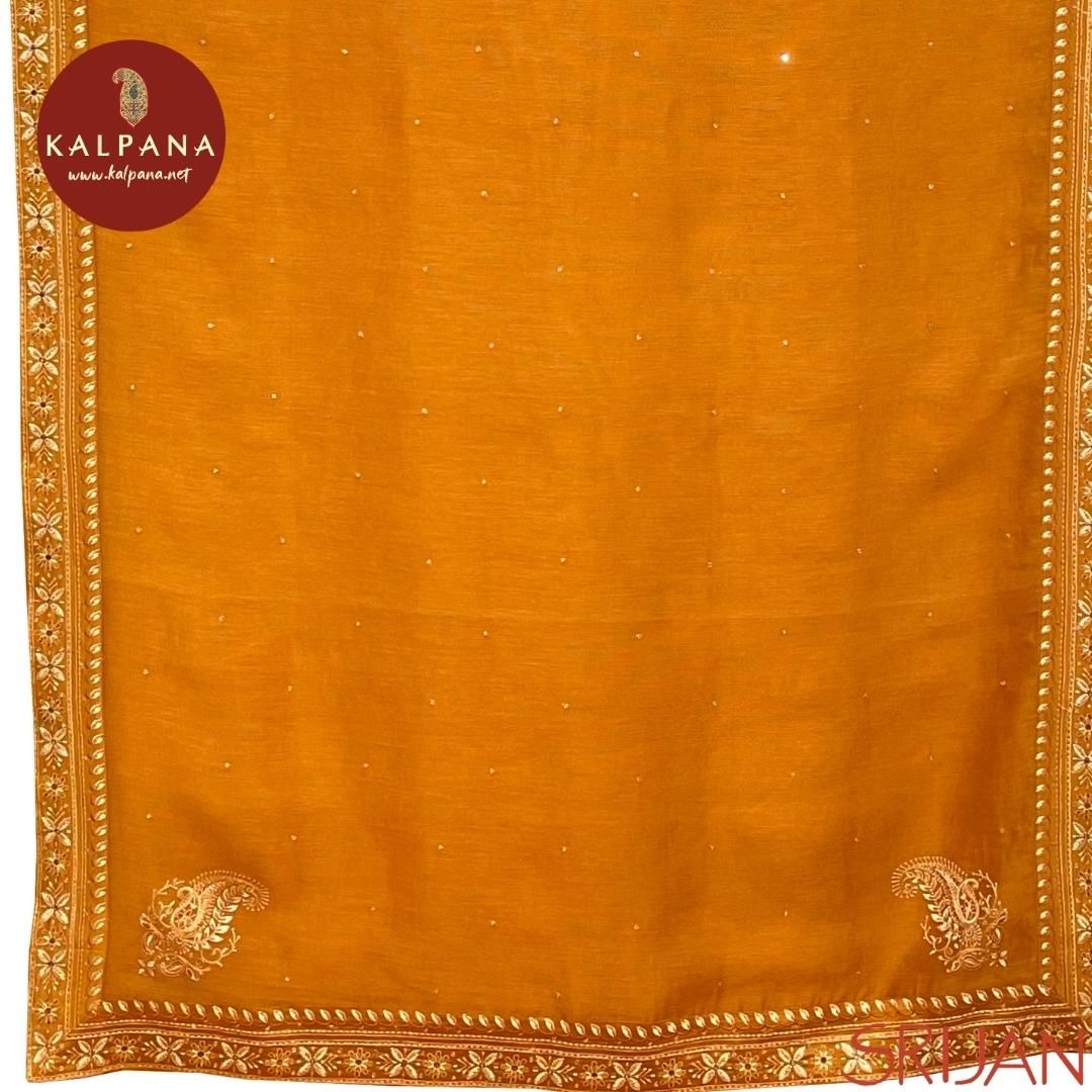 Chikkankari Princess Line Pure Chanderi Lehenga Choli