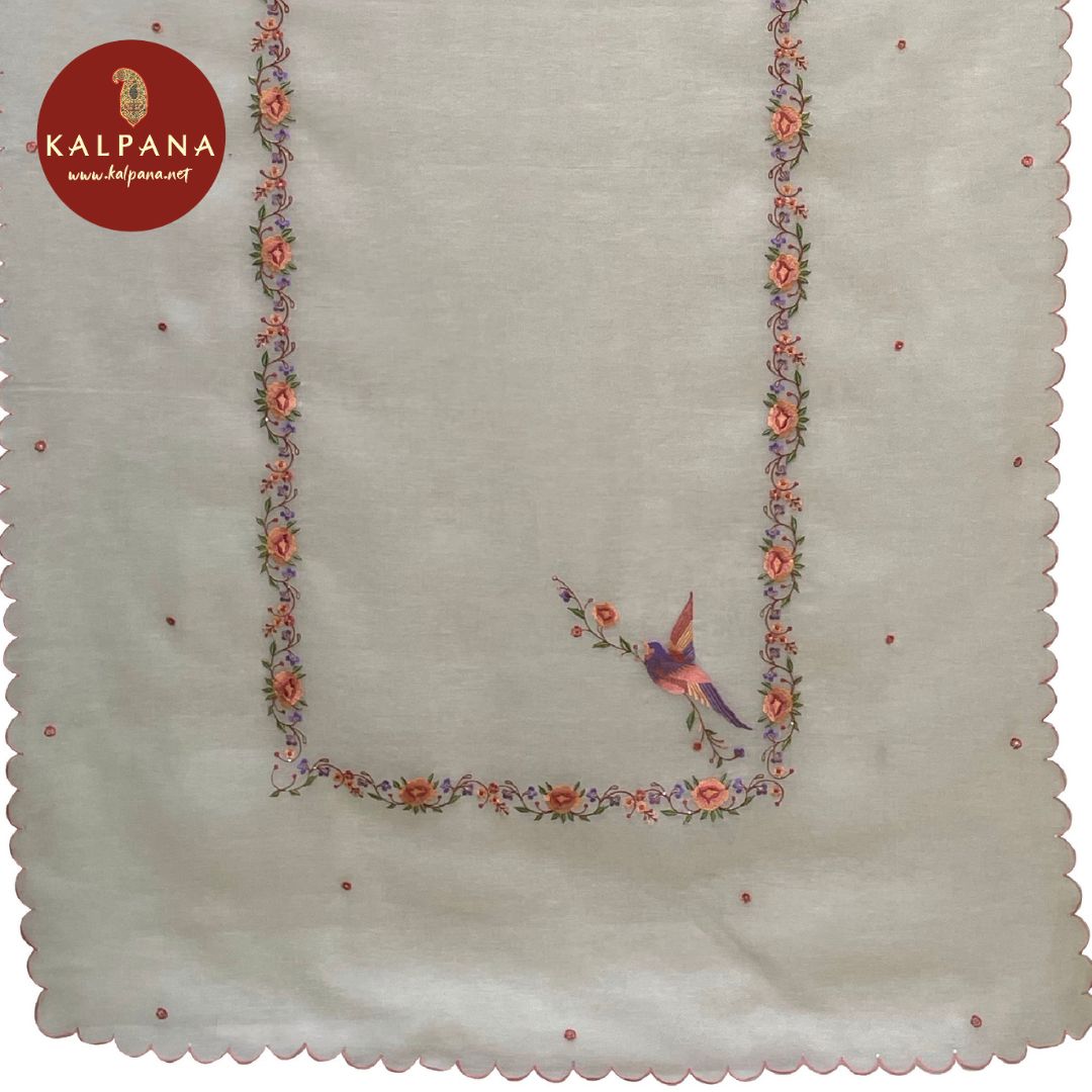 Parsi Gara Short A-Line Pure Linen Salwar Kameez - Kalpana