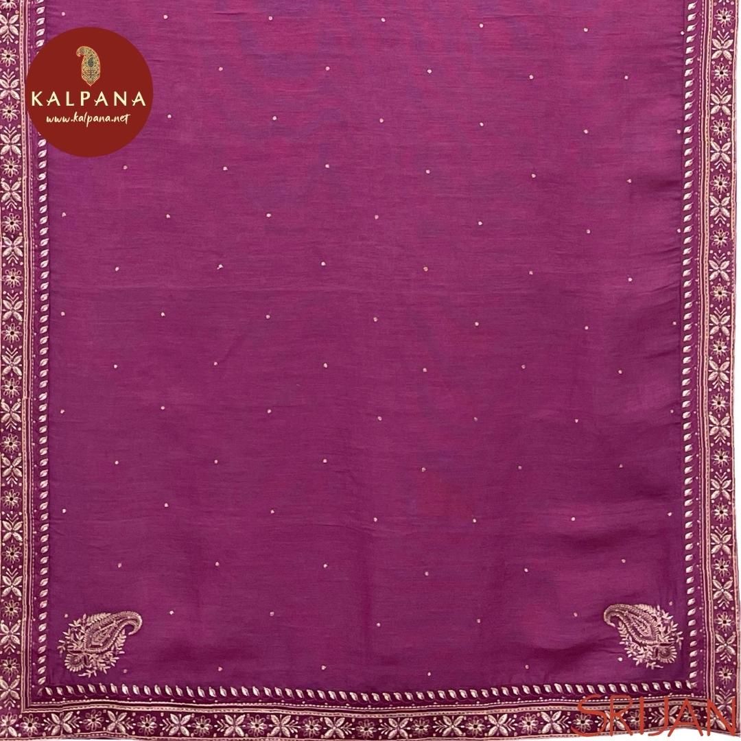 Chikkankari Princess Line Pure Chanderi Salwar Kameez