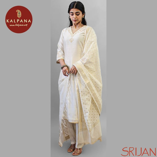 Top : Dori Work Small Kalidaar Chanderi Shirt and V Neck Neckline.
Dupatta: It comes with White color V Neck Chanderi Dupatta.
Bottom : The Cambric Pants is White.
Perfect for Semi,Formal,Wear. Recommended for Summer season(s). Dry Clean Only
Country Of Origin:India
Weight: 500 gms