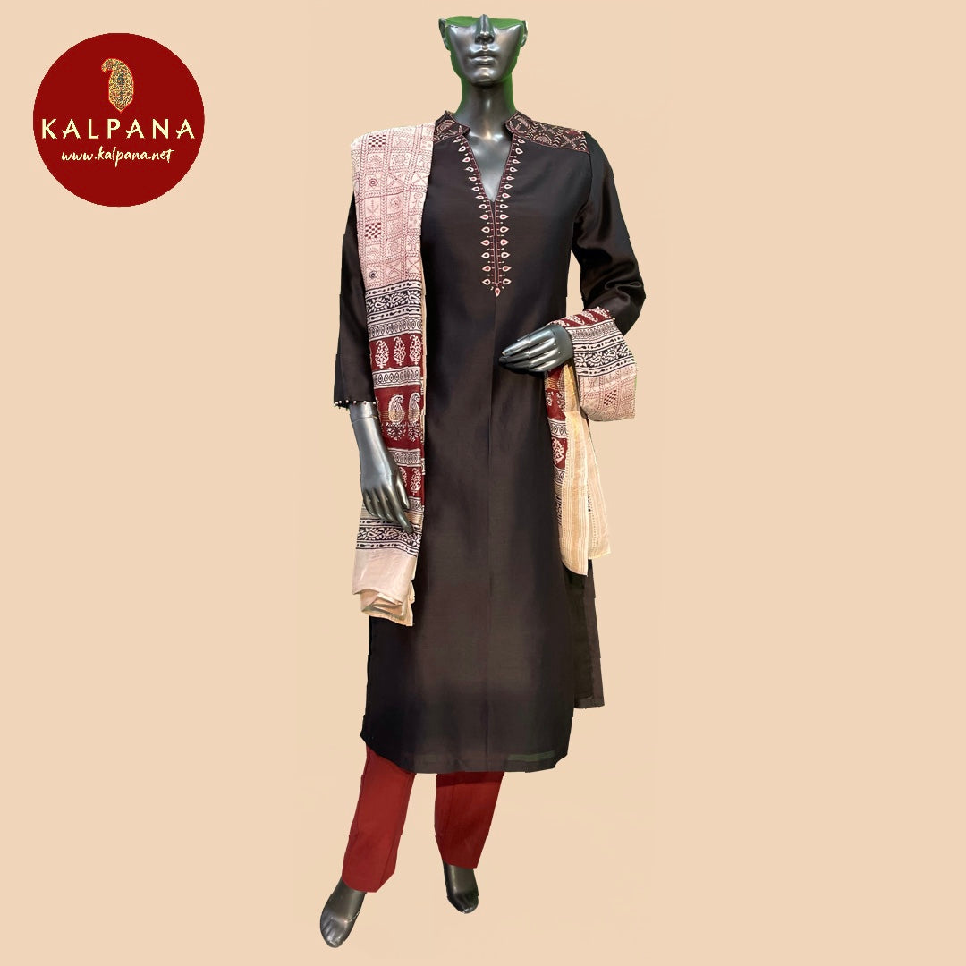 A Line Pure Chanderi Salwar Kameez