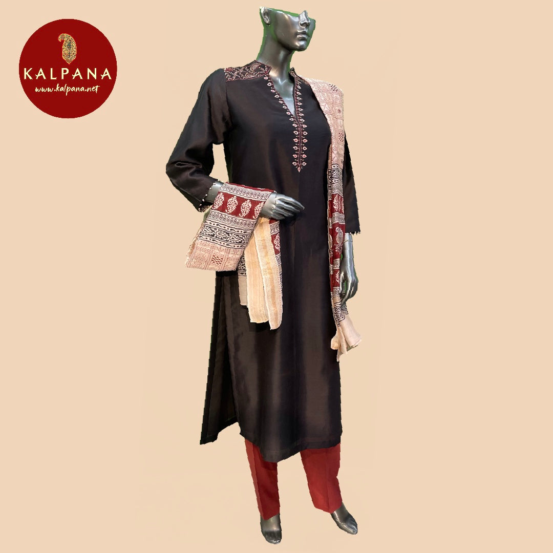 A Line Pure Chanderi Salwar Kameez