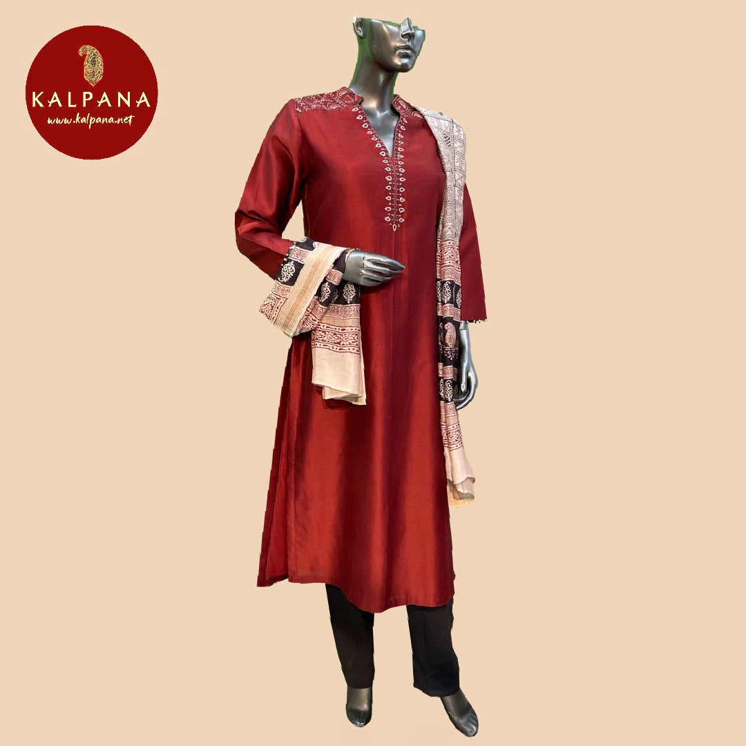A Line Pure Chanderi Salwar Kameez