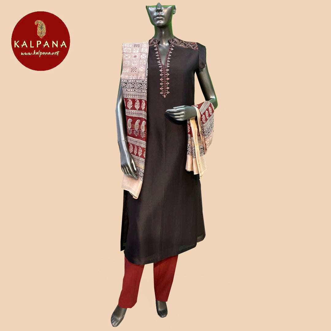 A Line Pure Chanderi Salwar Kameez