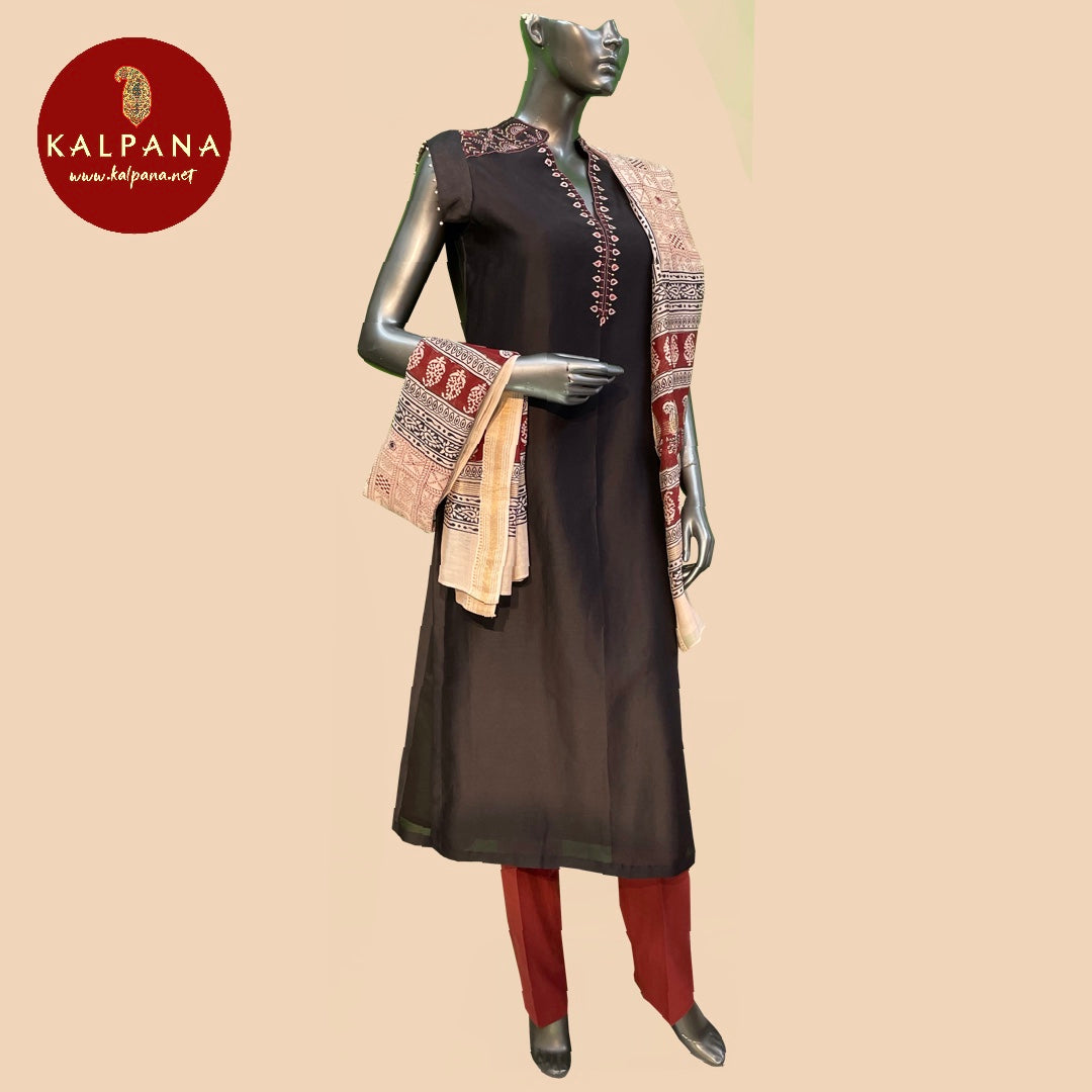A Line Pure Chanderi Salwar Kameez