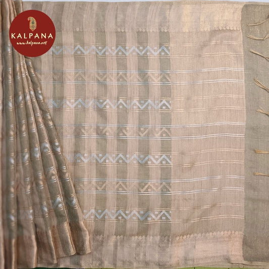 Tan Woven Zari Linen Saree
with Woven Zari Woven Tan Color Palla
The Tan Colored Woven Zari Linen Unstitched Blouse
Which is Perfect for Semi,Formal,Wear in Summer season(s). Dry Clean Only.
Saree 5.4 mts
Blouse 0.8 mts
Country Of Origin:India
Weight: 500 gms