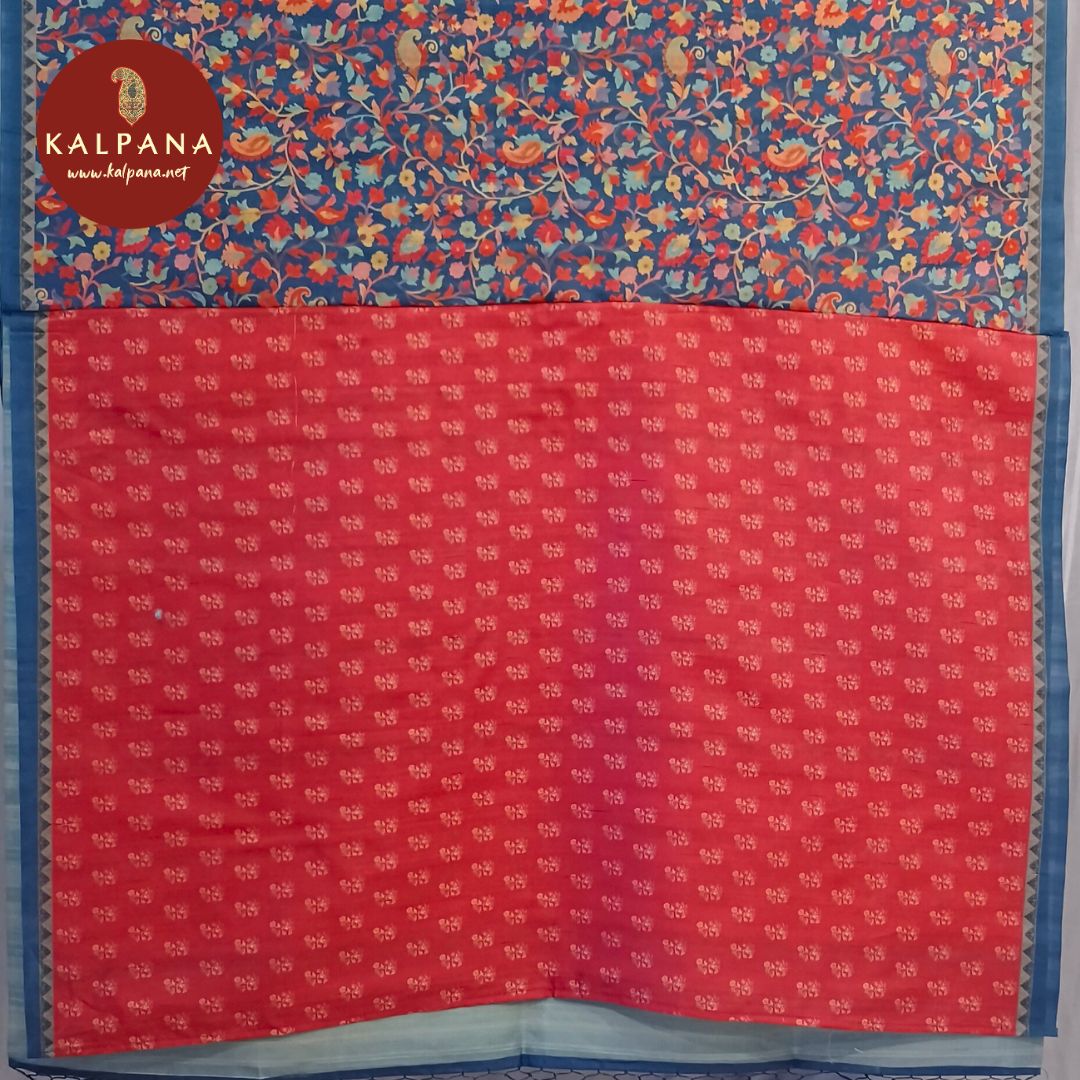 Printed Cotton Tusser Saree - Kalpana