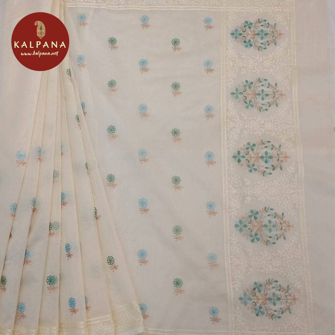 Embroided Blended SICO Cotton Saree