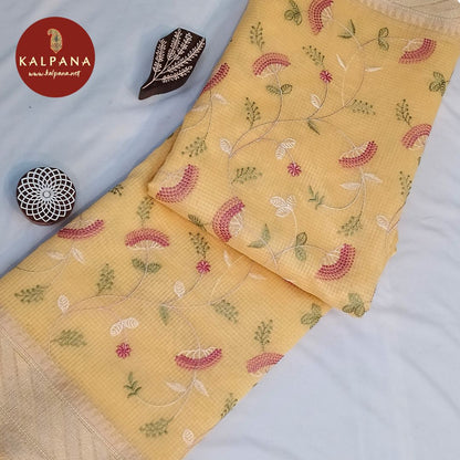Gold Embroided SICO Cotton Saree
with Embroidered Gold Color Palla
The Gold Colored Embroided SICO Cotton Unstitched Blouse
Which is Perfect for Semi,Formal,Wear in Summer season(s). Dry Clean Only.
Saree 5.4 mts
Blouse 0.8 mts
Country Of Origin:India
Weight: 500 gms