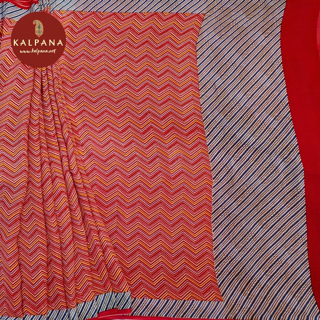Printed Crepe Saree