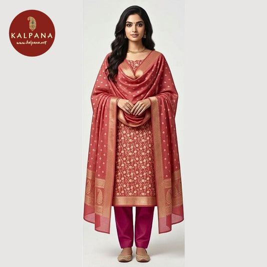 Woven Zari Blended SICO Cotton Unstitched Suit