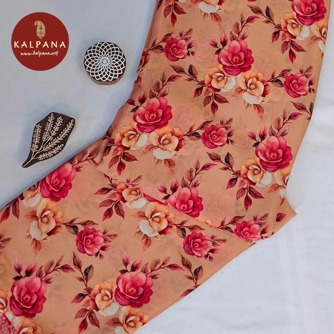 Peach Printed Chiffon Saree
with Printed Peach Color Palla
The Peach Colored Chiffon Unstitched Blouse
Which is Perfect for Semi,Formal,Wear in Summer season(s). Dry Clean Only.
Saree 5.4 mts
Blouse 0.8 mts
Country Of Origin:India
Weight: 500 gms