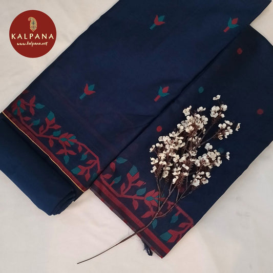 Shirt: Blue Coloured Woven Blended SICO Cotton Unstitched Suit and Border.
Dupatta: Blue Color Woven SICO Cotton Dupatta.
Bottom: Blue Blended SICO Cotton Bottom.
Perfect for Semi,Formal,Wear. 
Recommended for Summer season(s). Dry Clean Only
Shirt Fabric: 2.5 mts
Salwar Fabric: 2.4 mts
Dupatta: 2.4 mts
Country Of Origin:India
Weight: 500 gms