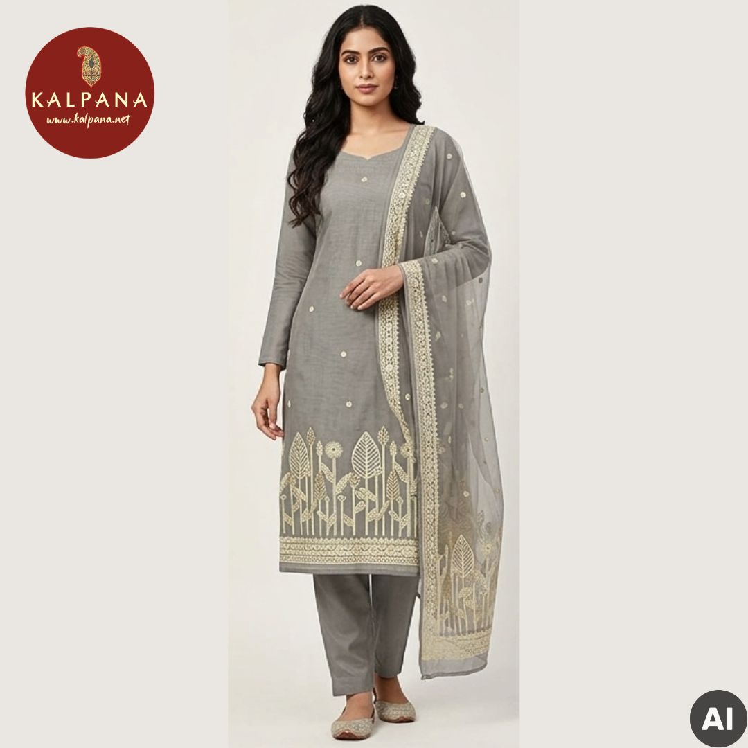 Woven Zari Blended SICO Cotton Unstitched Suit - Kalpana