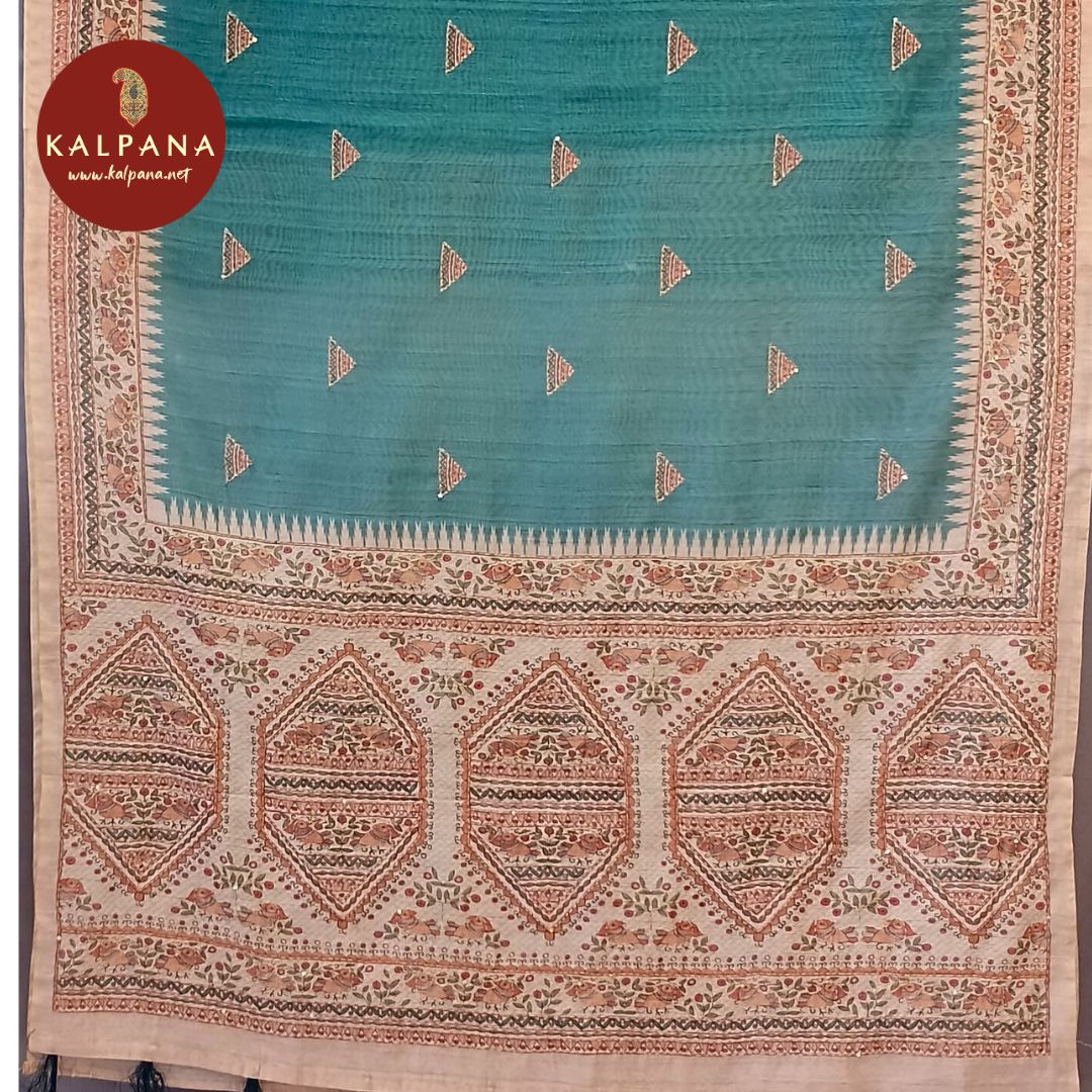 Printed With Embroidery SICO Cotton Saree