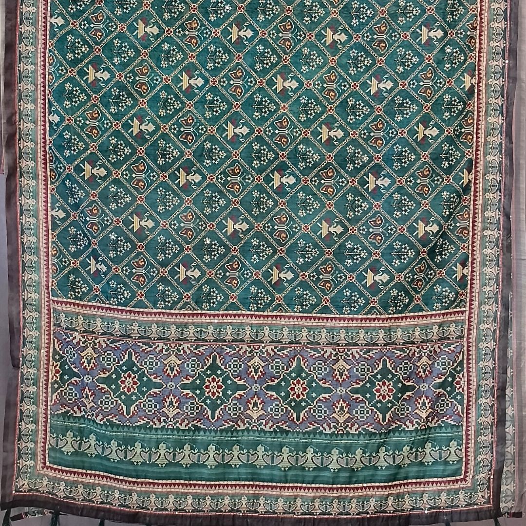 Printed With Embroidery SICO Cotton Saree