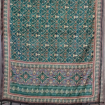 Printed With Embroidery SICO Cotton Saree