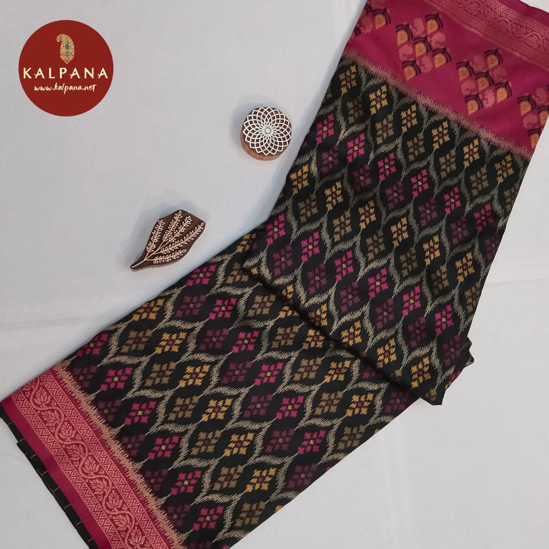 Black Woven Zari SICO Silk Saree
with Woven Zari Black Color Palla,Border
The HotPink Colored SICO Silk Unstitched Blouse
Which is Perfect for Semi,Formal,Wear in Summer season(s). Dry Clean Only.
Saree 5.4 mts
Blouse 0.8 mts
Country Of Origin:India
Weight: 500 gms
