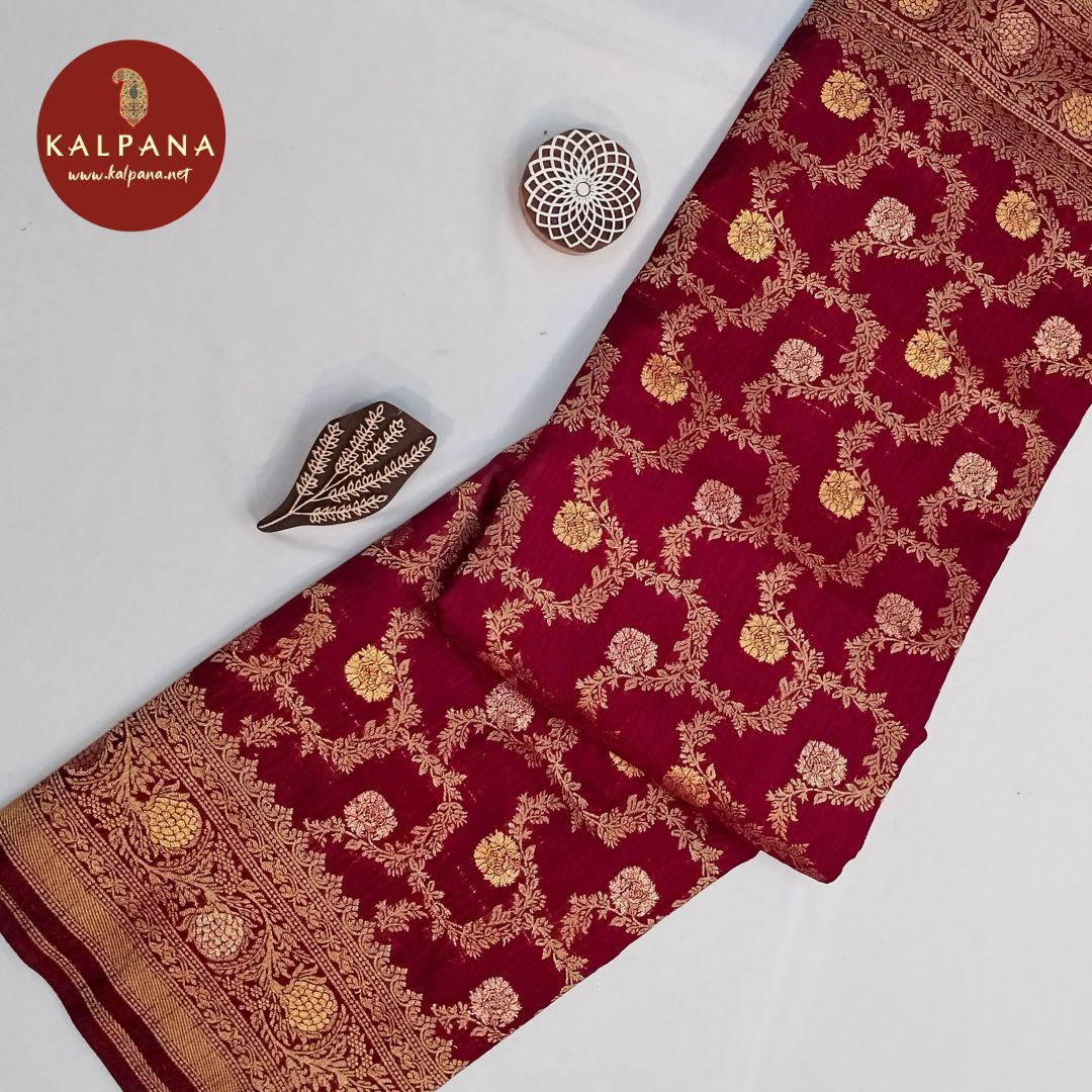 Maroon Woven Zari SICO Silk Saree
with Woven Zari Maroon Color Palla,Border
The Maroon Colored SICO Silk Unstitched Blouse
Which is Perfect for Semi,Formal,Wear in Summer season(s). Dry Clean Only.
Saree 5.4 mts
Blouse 0.8 mts
Country Of Origin:India
Weight: 500 gms